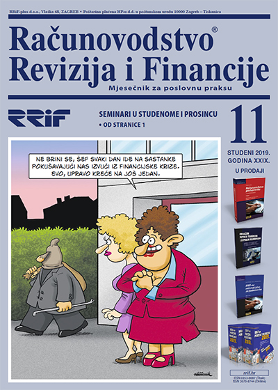Pretplata na časopis Računovodstvo, revizija i financije broj 11/2019