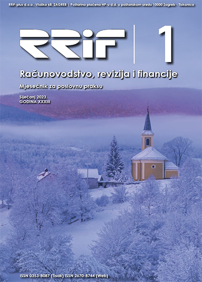 Pretplata na časopis Računovodstvo, revizija i financije broj 1/2023