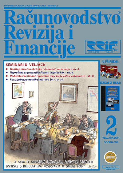 Pretplata na časopis Računovodstvo, revizija i financije broj 2/2011